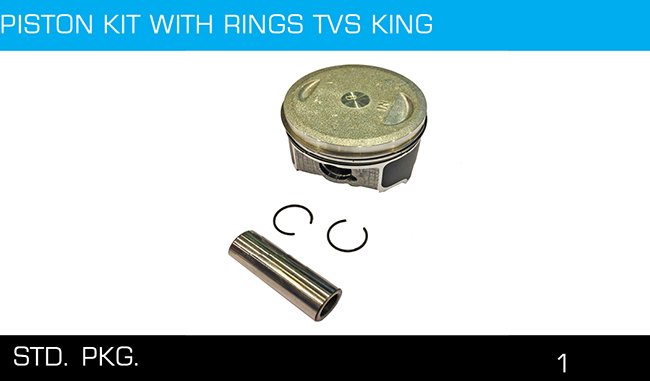 PISTON KIT WITH RING TVS KING